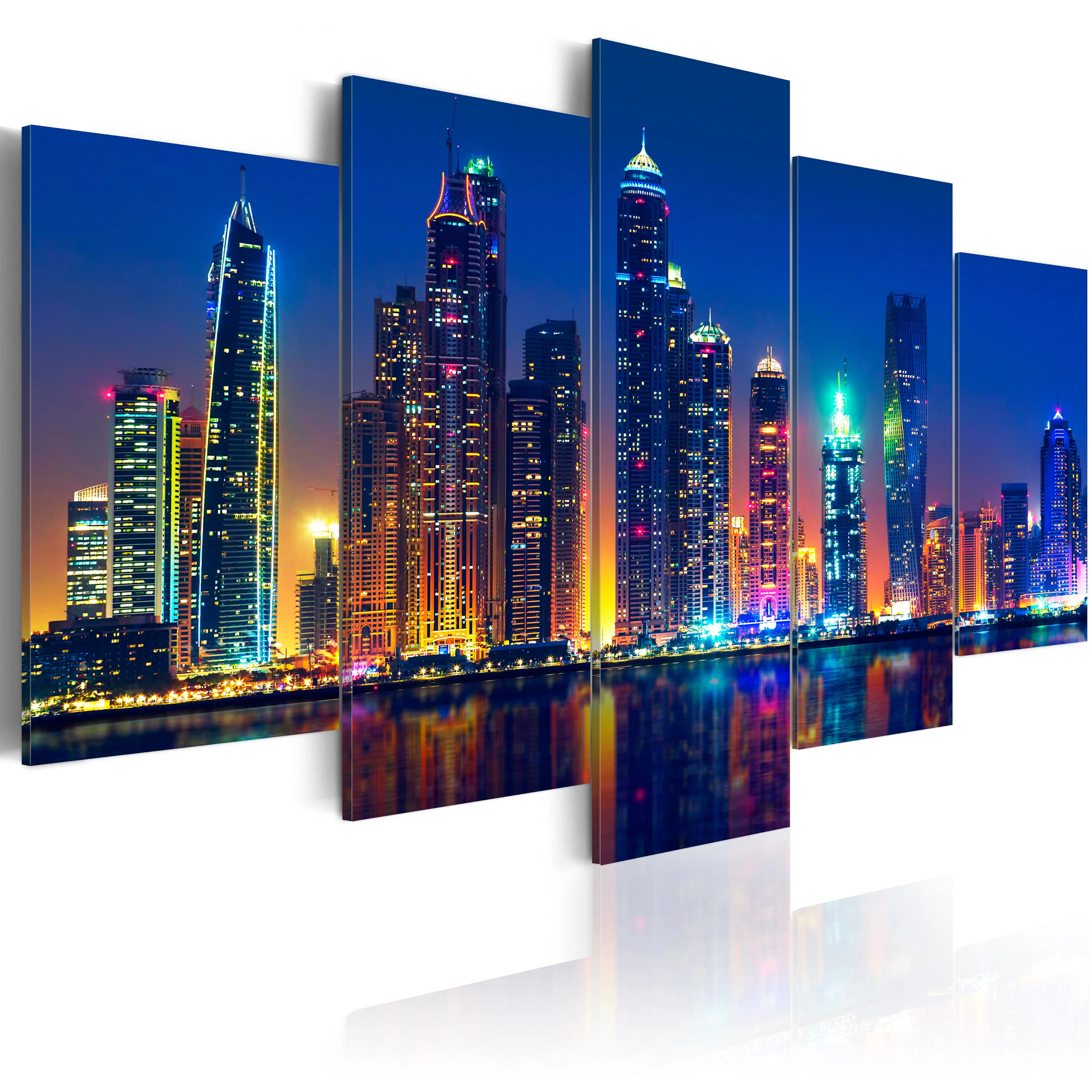 Foto på akryl - Nights in Dubai [Glass] 200x100 Mått: 200x100 cm