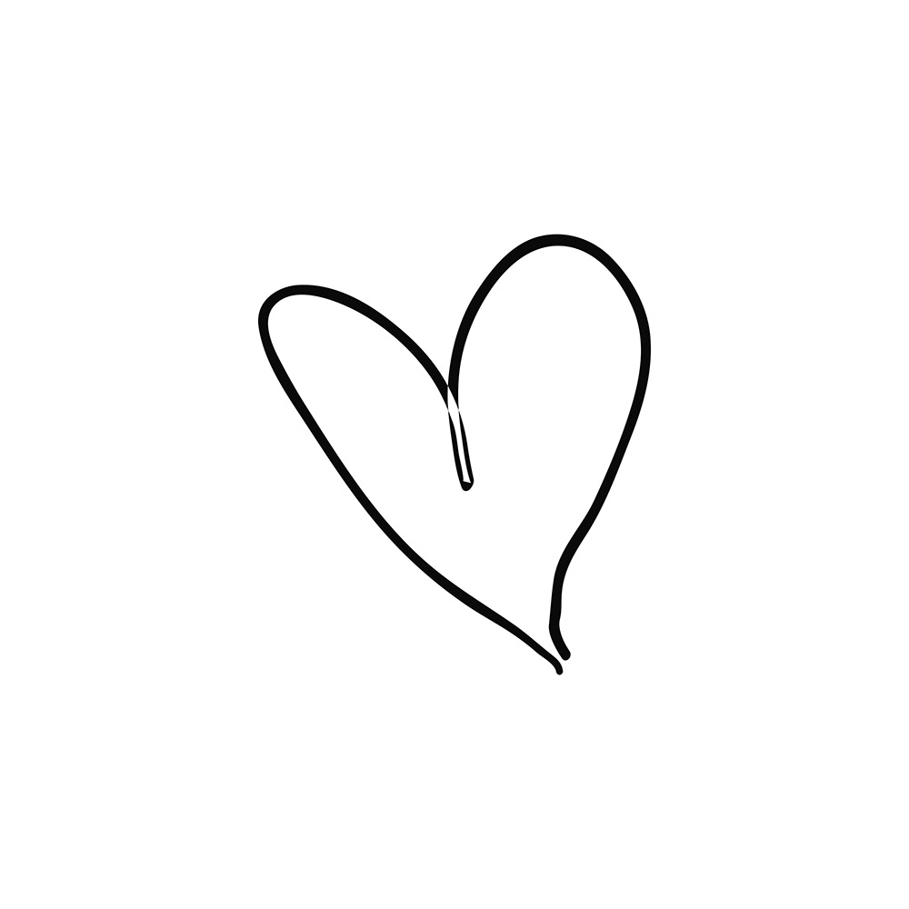 Posters Venture Home Heart Svart/vit