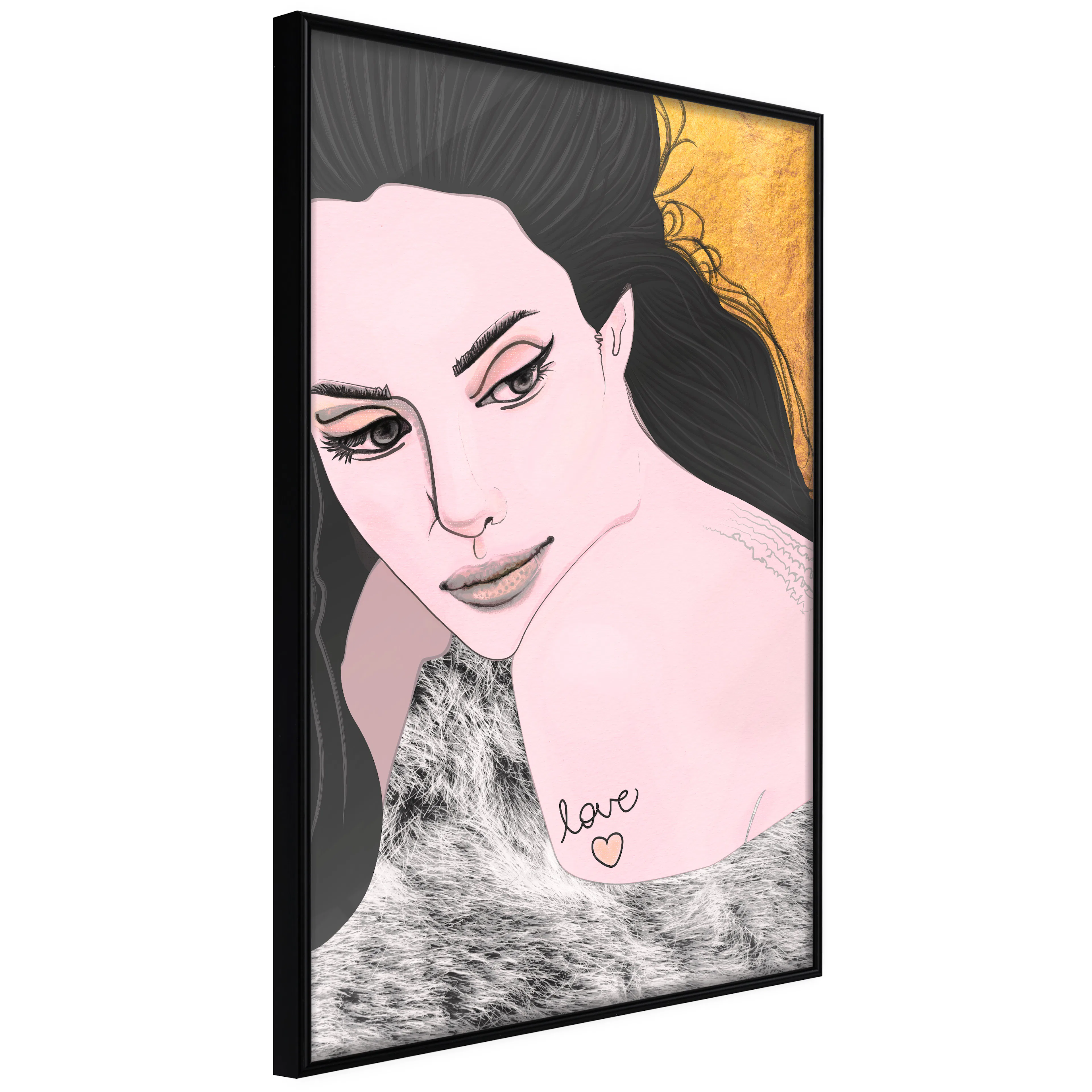Affisch - Sensual and Love [Poster] 40x60 Svart ram, 40x60 cm