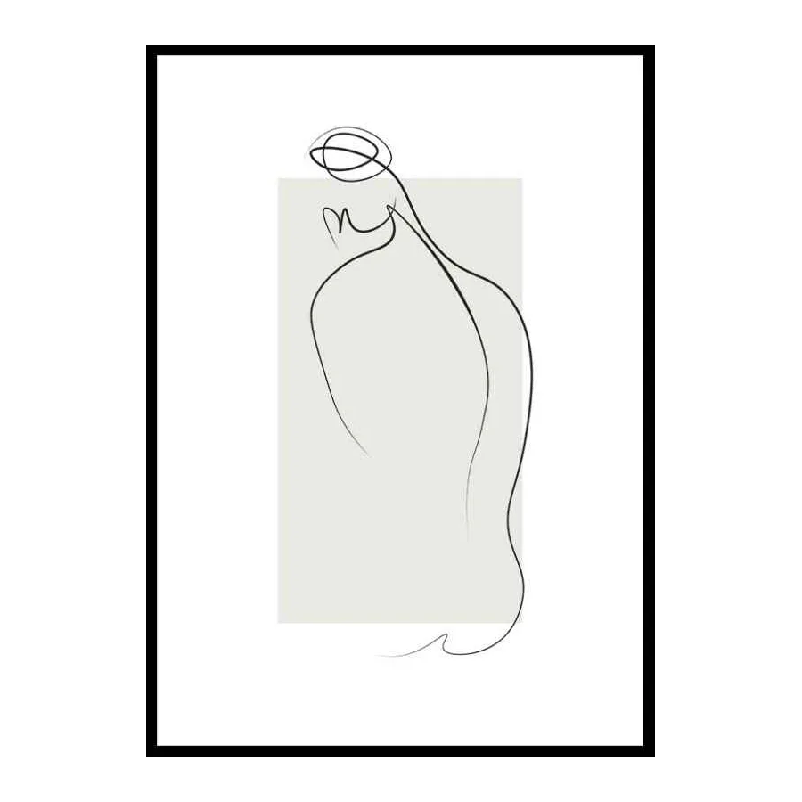 Poster Gallerix Shapes Line Art No1
