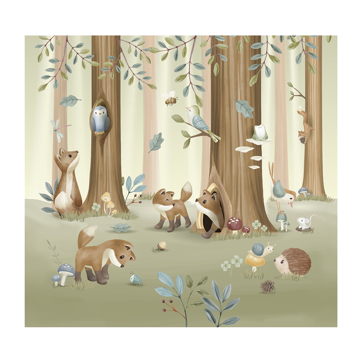 Fototapet Little Dutch Fototapet Forest Friends