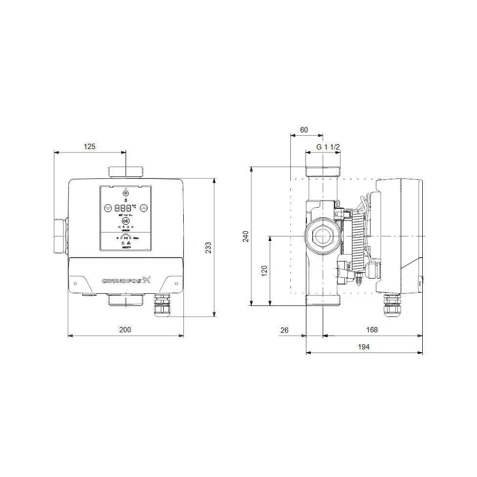Shuntgrupp Grundfos MIXIT DYNAMIC 25-6.3 NRV