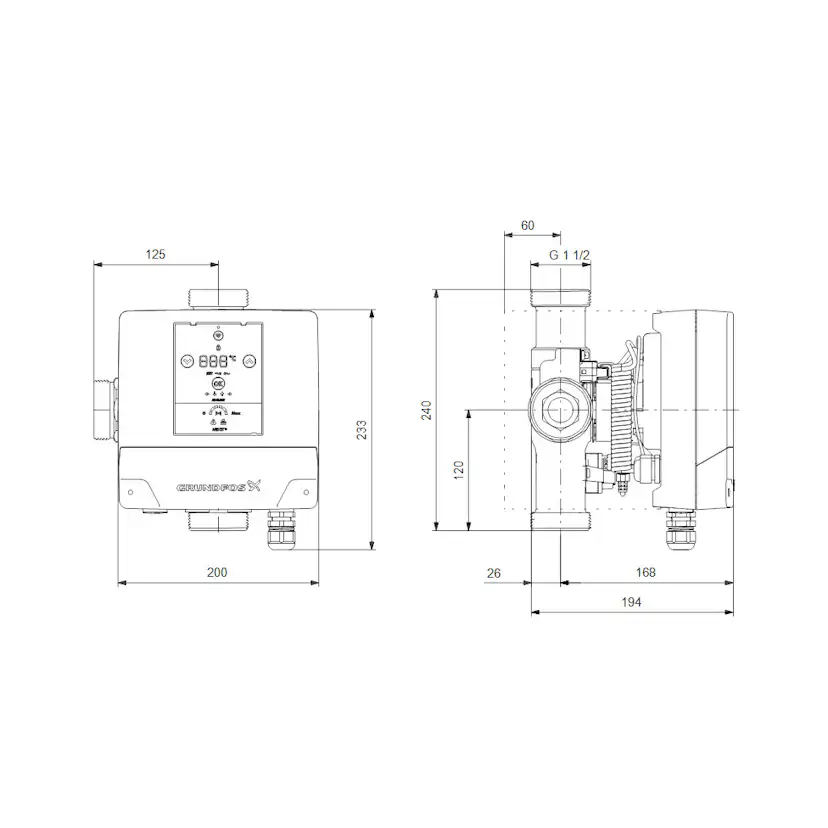 Shuntgrupp Grundfos MIXIT DYNAMIC 25-6.3 NRV