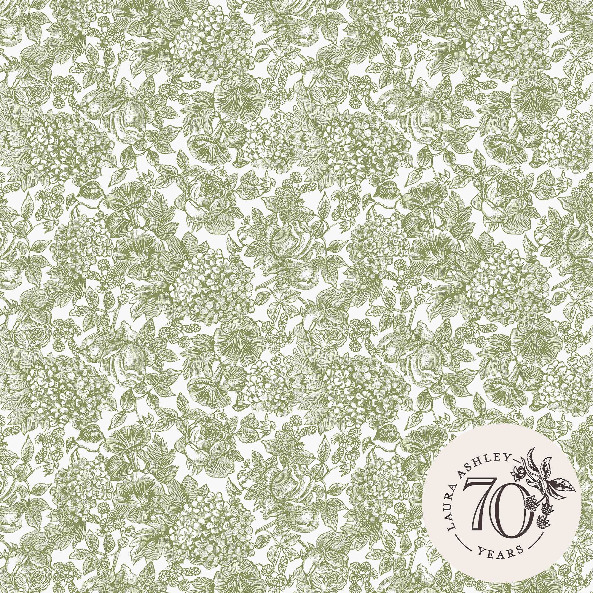 Tapet Laura Ashley Louise Moss Grön 121080