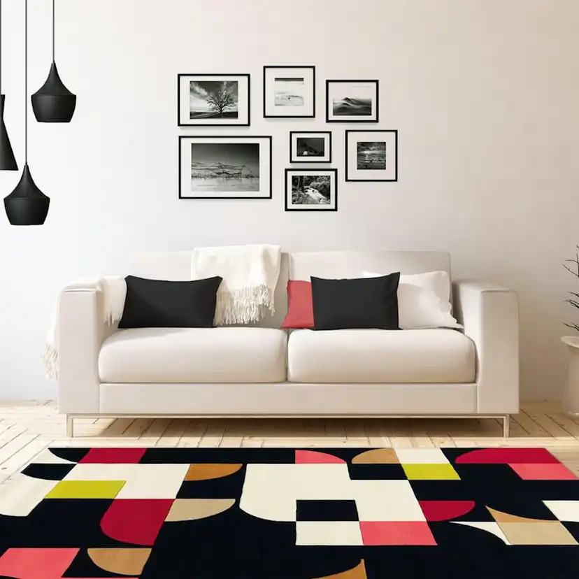 Fairber Matta Ded Flerfärgad/Svart 170x240 cm Mått: 170x240 cm