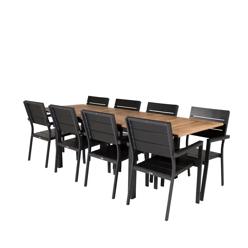 Matgrupp Venture Home Perla 160/240 med 8 Lova Matstolar