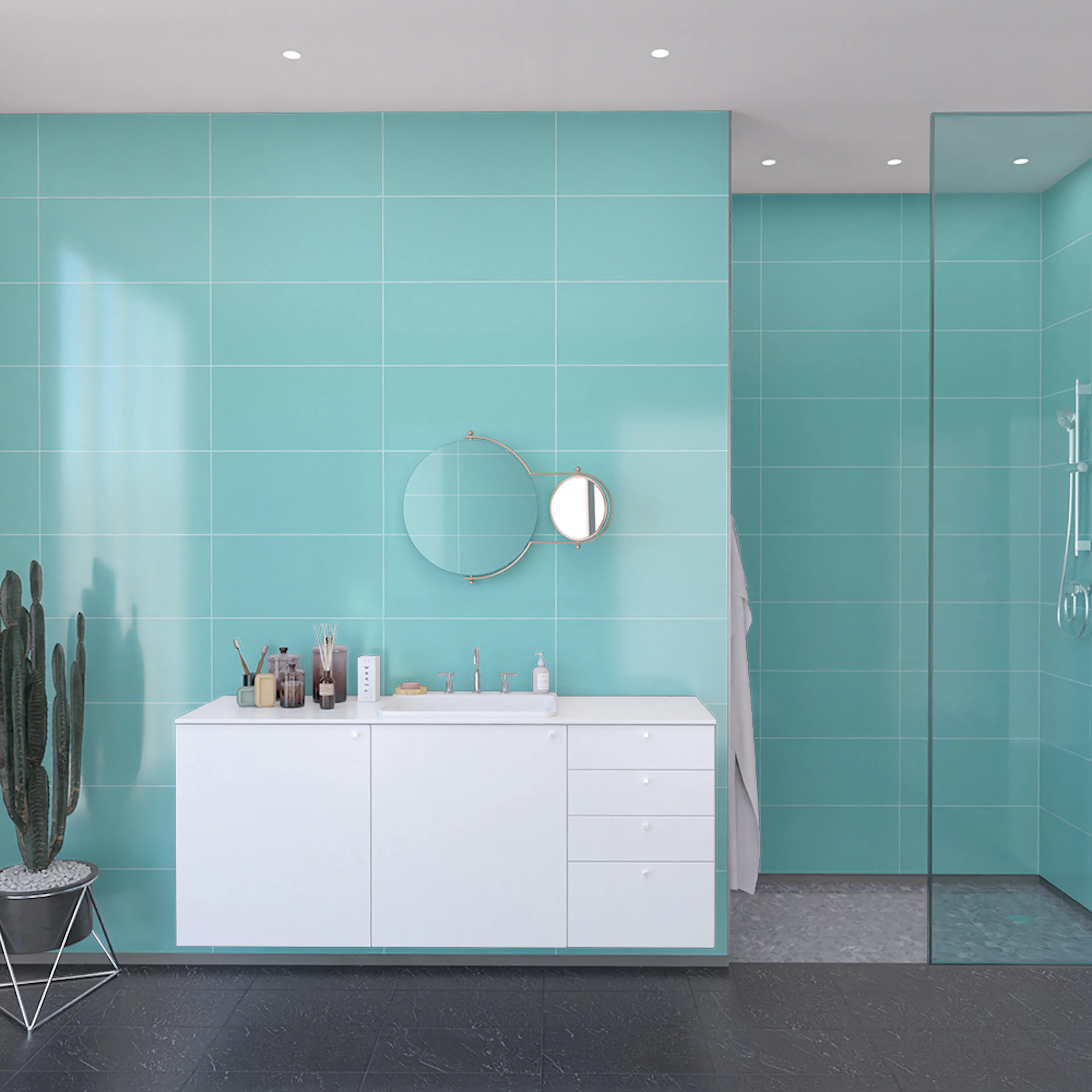 Våtrumsskiva Fibo Aquamarine 2212-LM6030HG