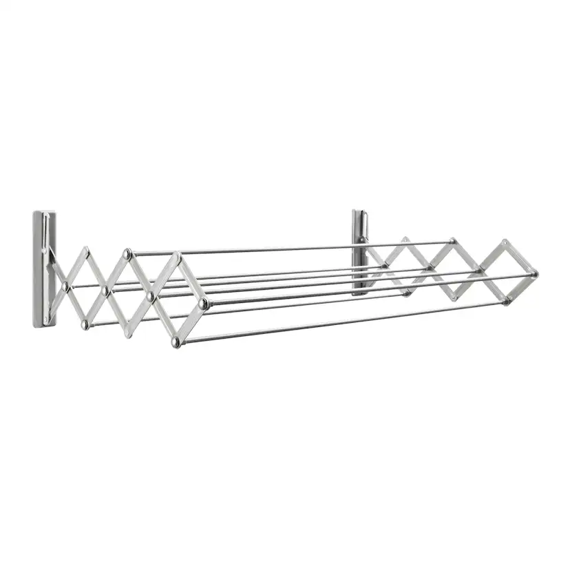Torkställning Juwel Vägghängd & Hopfällbar 80 cm Stål Silver