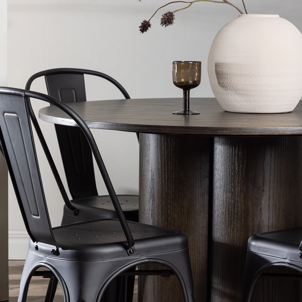 Spisegruppe Venture Home Olivia Ø 110 cm med 4 Tempe Stoler