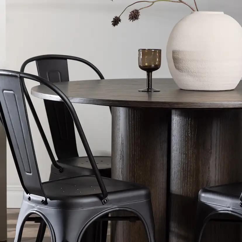 Spisegruppe Venture Home Olivia Ø 110 cm med 4 Tempe Stoler