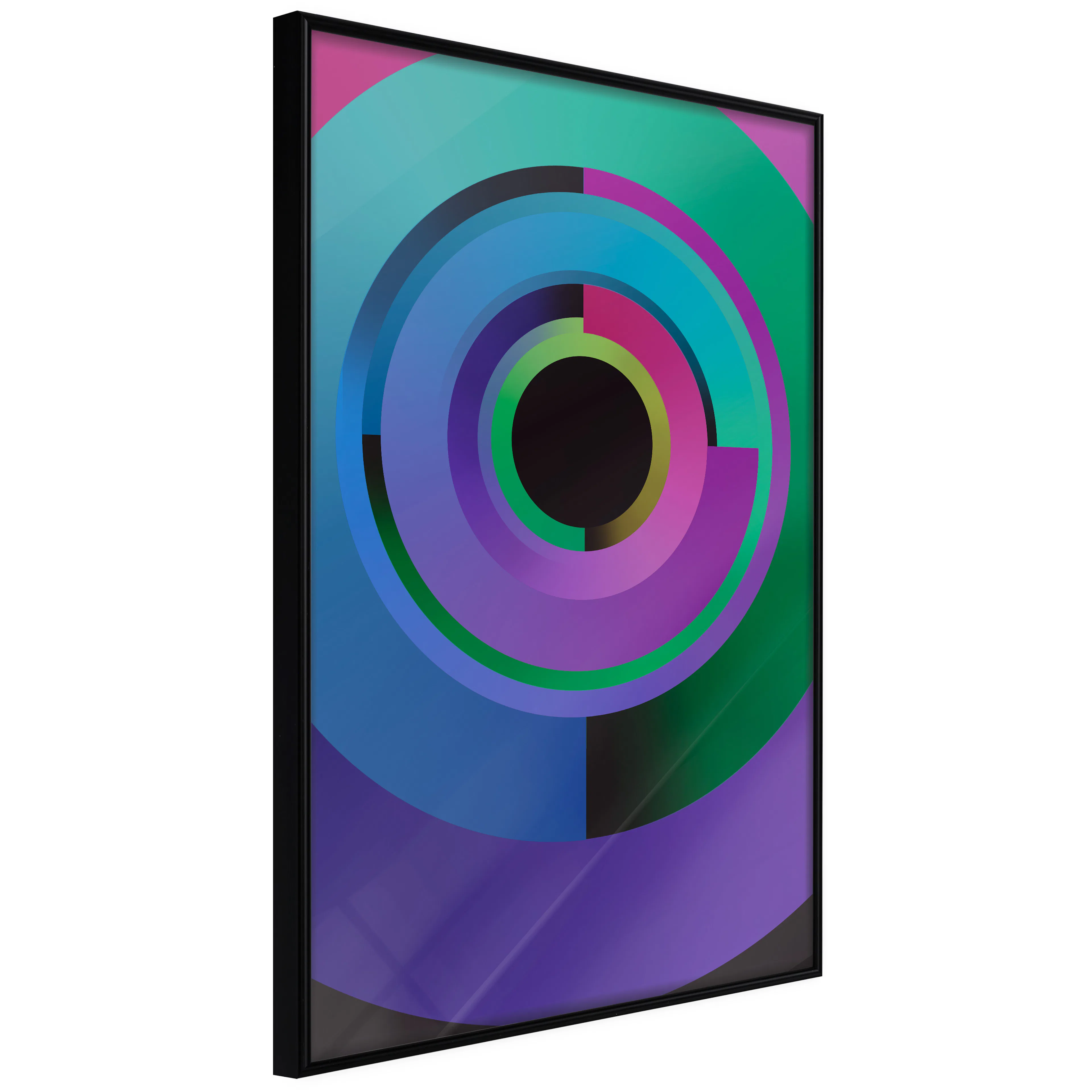 Affisch - Colourful Gears [Poster] 40x60 Svart ram, 40x60 cm