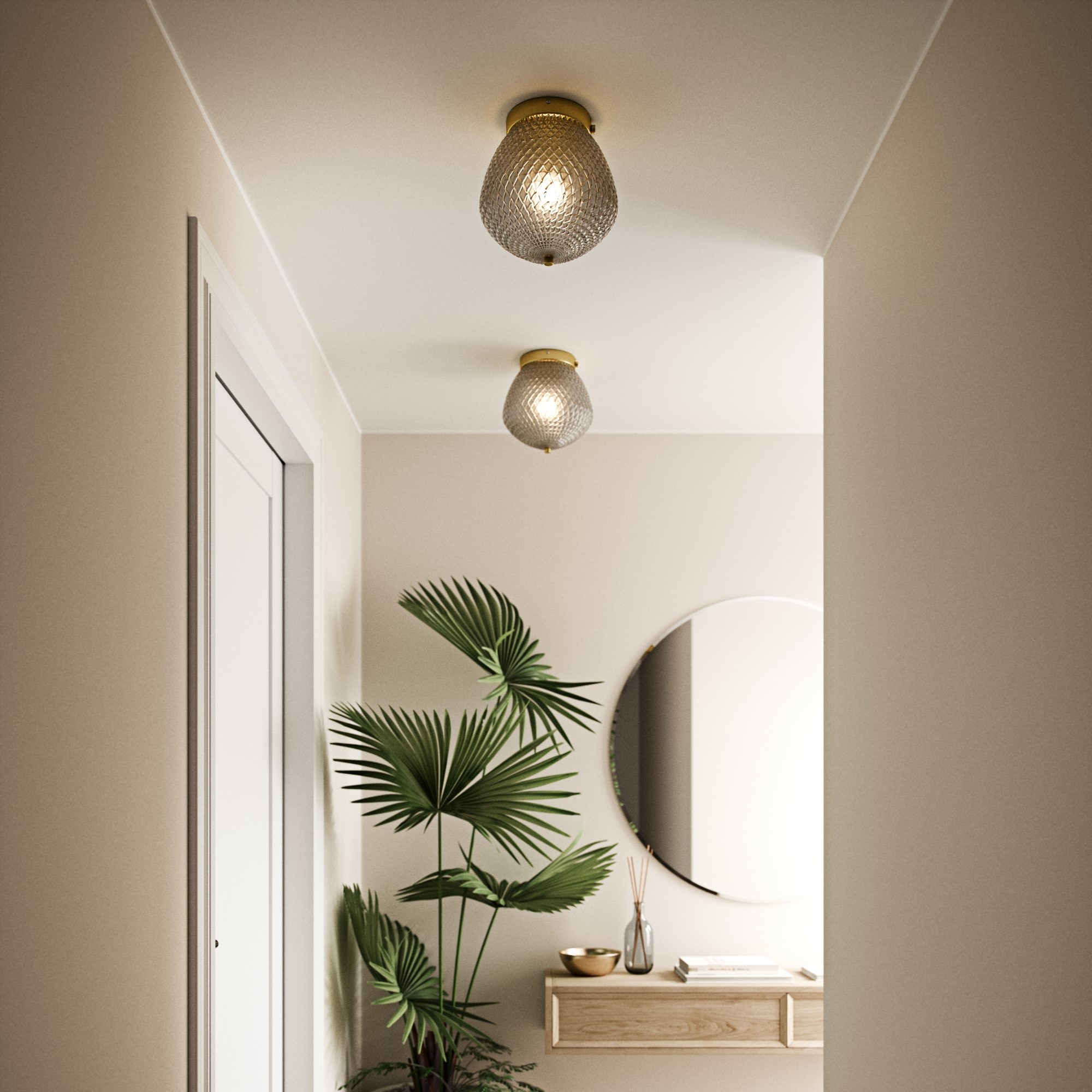 Takplafond Nordlux Orbiform Mässing & Rökfärgad Glas med Dimbar Funktion
