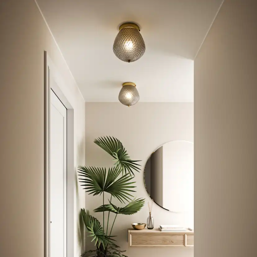 Takplafond Nordlux Orbiform Mässing & Rökfärgad Glas med Dimbar Funktion