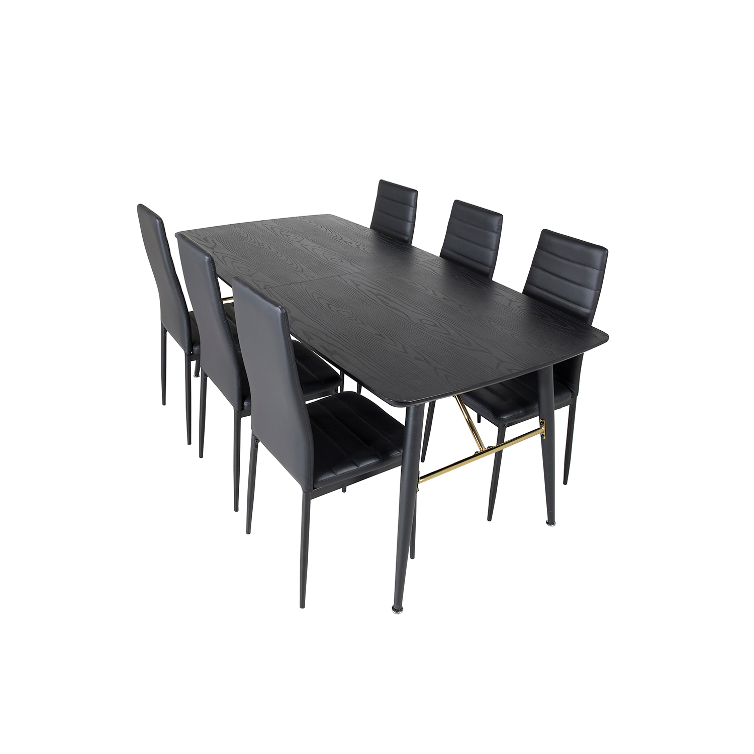 Matgrupp Venture Home Gold med 6 Slim Stolar
