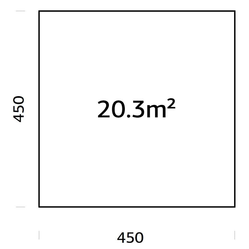 Träbalksgrund Palmako 4,5x4,5 m (inkl. LogFoot)