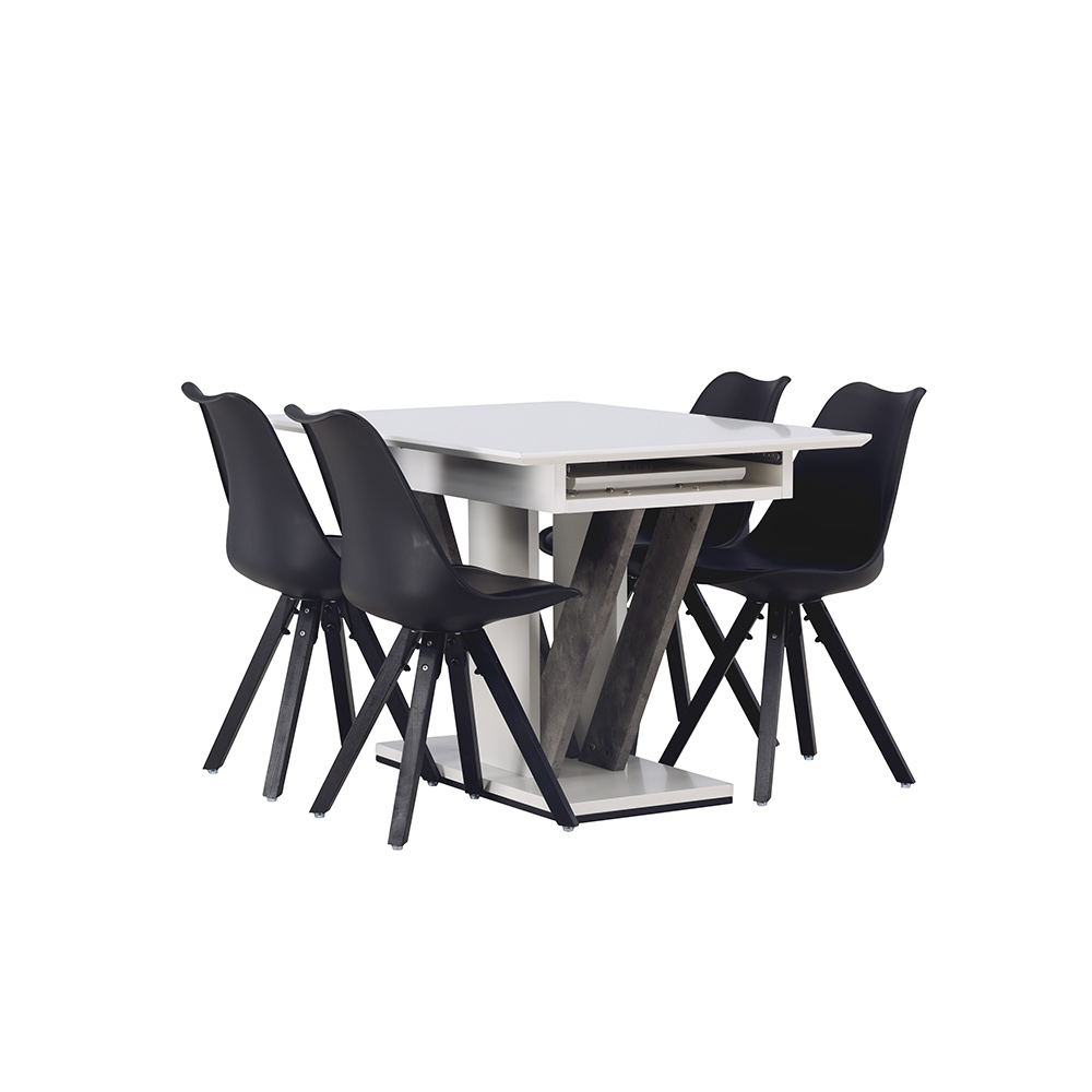 Matgrupp Venture Home Disa med 4 Zeno Stolar