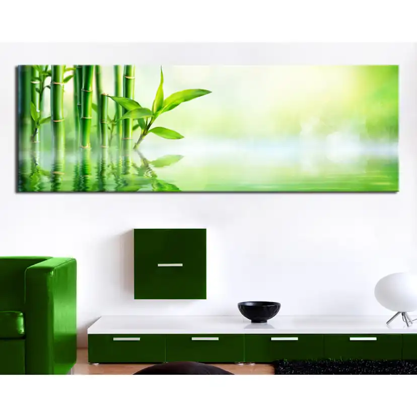 Tavla - Green Bamboo 150x50 150x50 cm