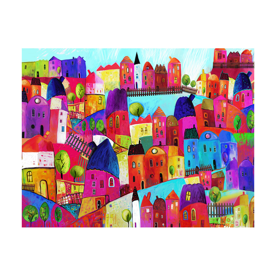 Fototapet Arkiio Rainbow Hued Town
