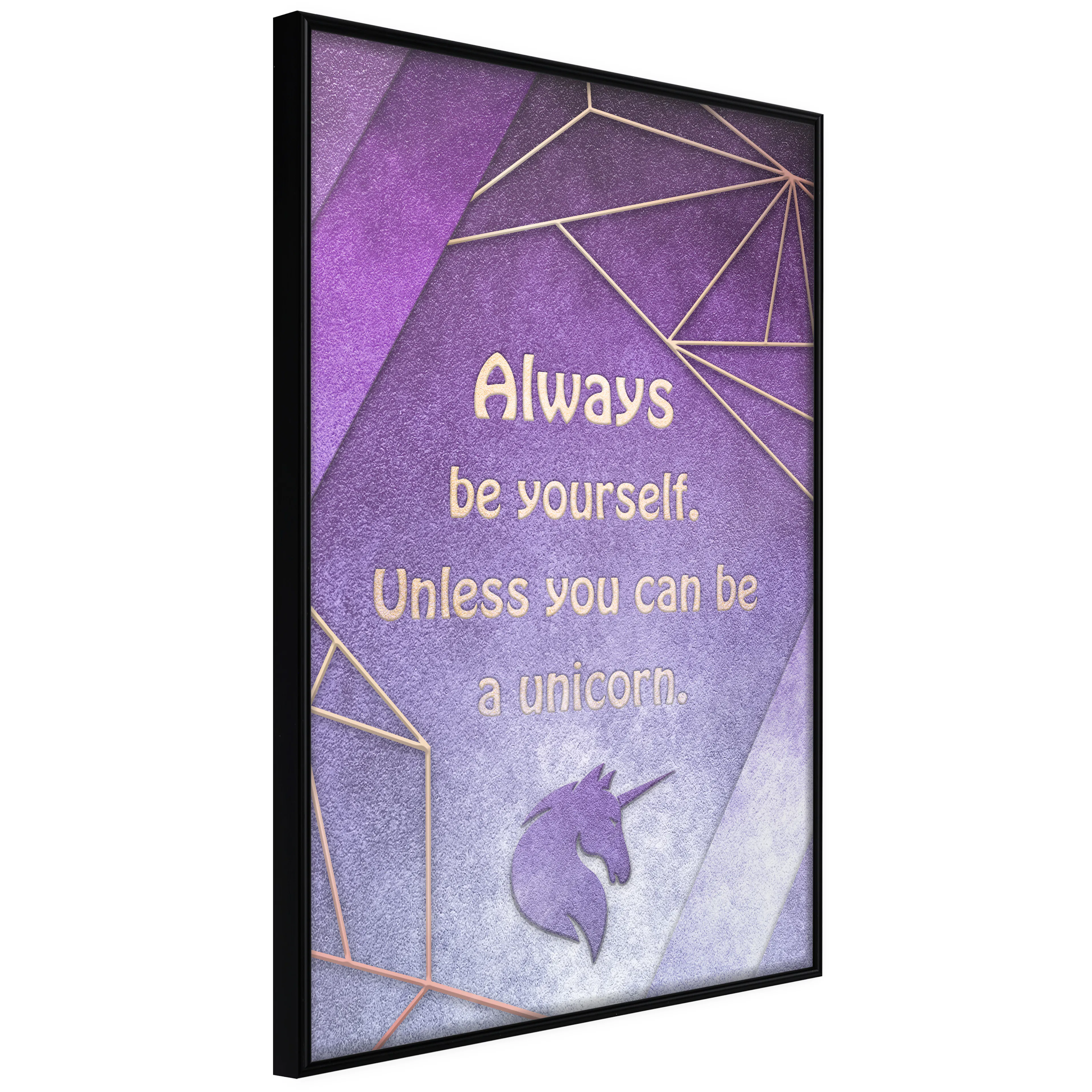 Affisch - Be Yourself [Poster] 40x60 Svart ram, 40x60 cm