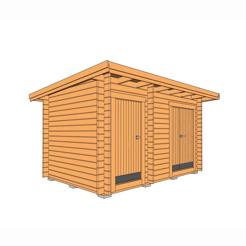 Friggebod Baseco Djupfors 10m² Timrad Förråd med Pulpettak