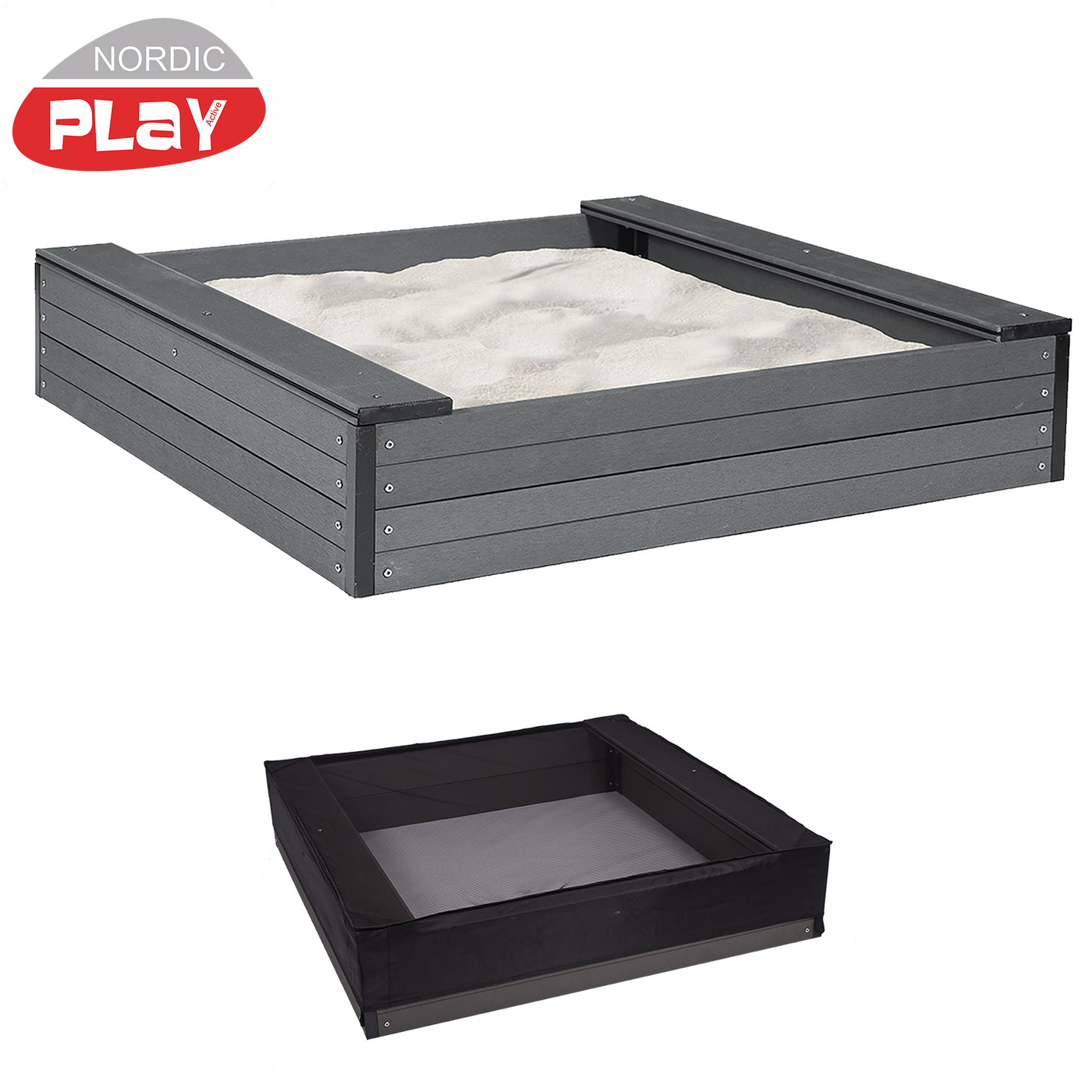 Sandlåda Nordic Play 120X120 cm Inkl. Nät