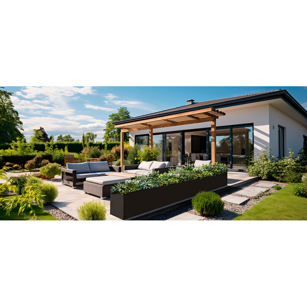 Modulär Kruka Skotte Garden Svart Hörn