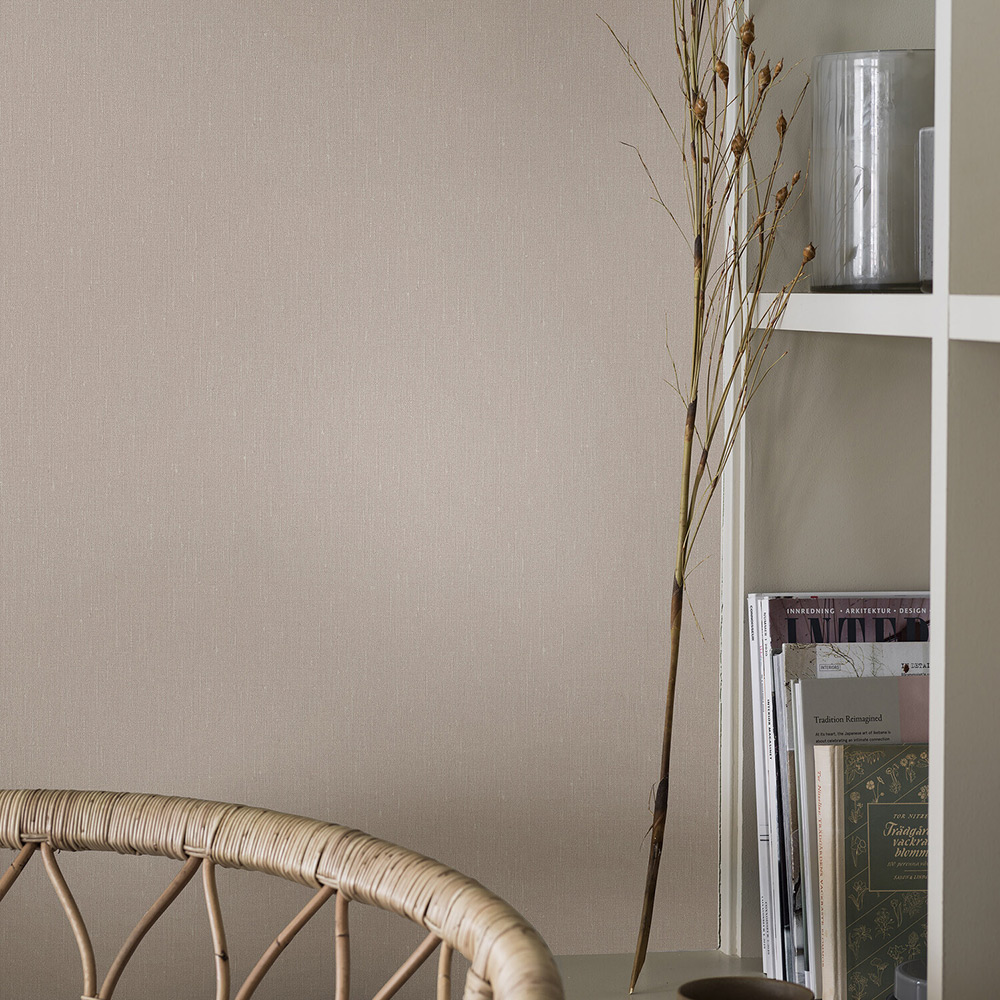 Tapet Boråstapeter Linen Soft Blush 4326 EasyUp, Enfärgad Rosa