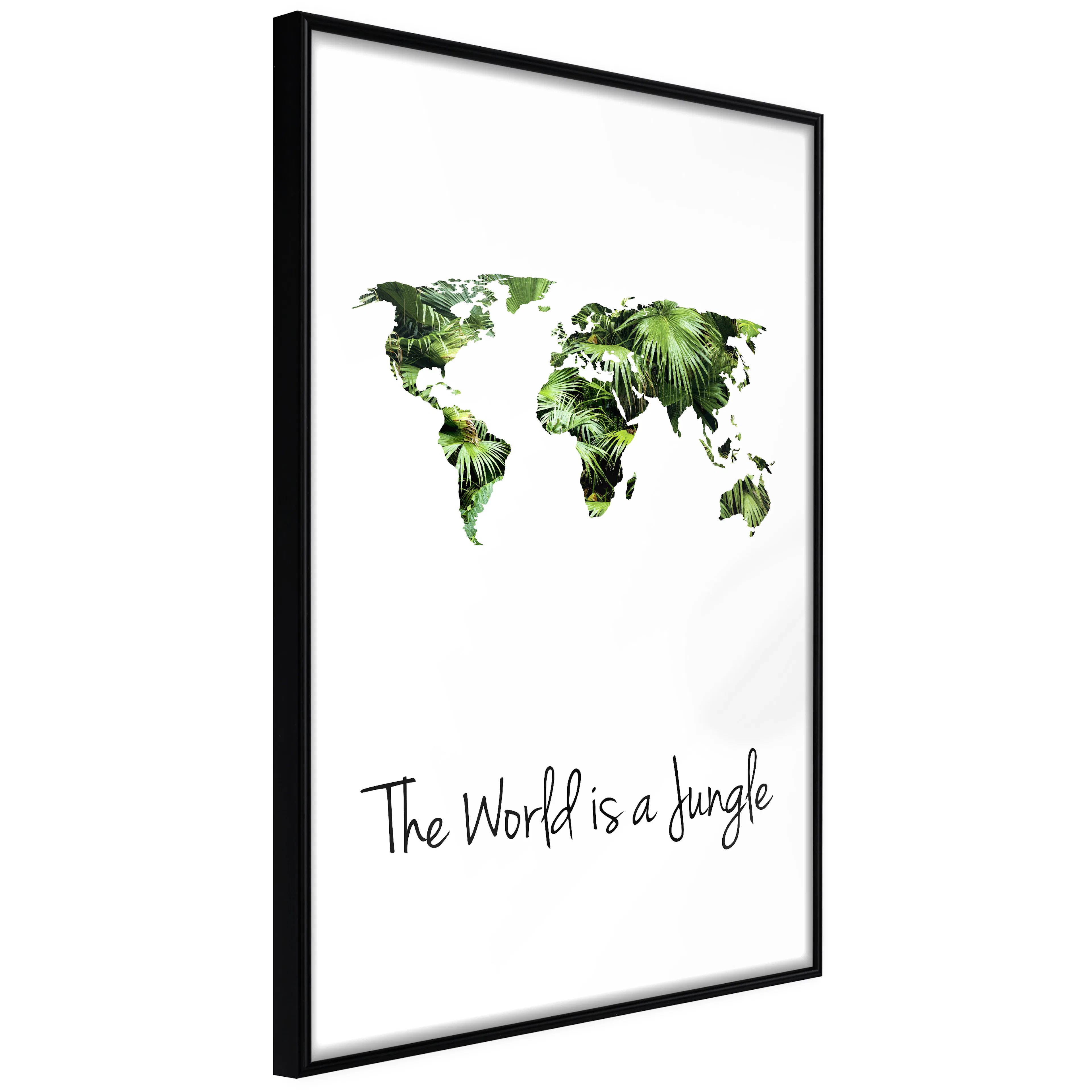 Affisch - The World Is a Jungle [Poster] 40x60 Svart ram, 40x60 cm