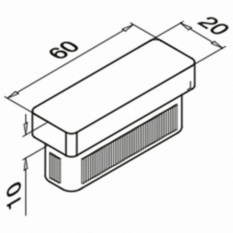 Ändknopp Herrljunga Ledstångsfabrik till Överliggare 4900 Utomhus