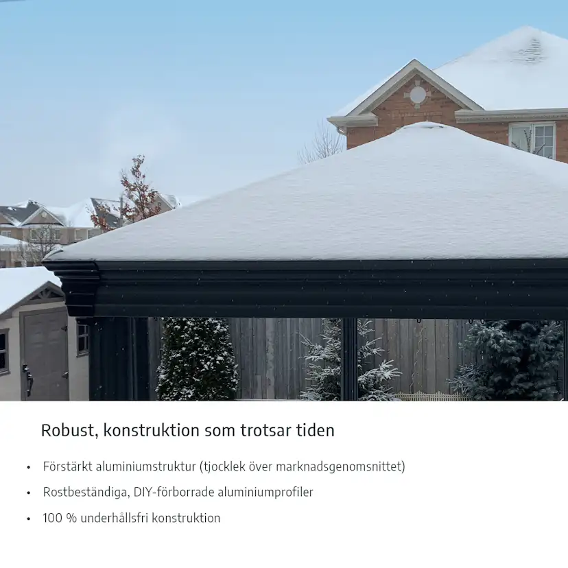 Canopia Tucson Hardtop Aluminium Paviljong För Hela Säsongen 3,6 X 4,3 m