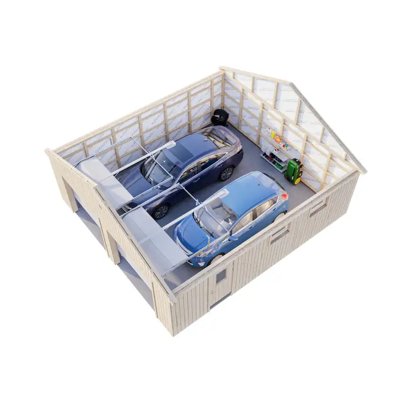 Dubbelgarage Palmako Andre 49,1 m2 med Takskjutport