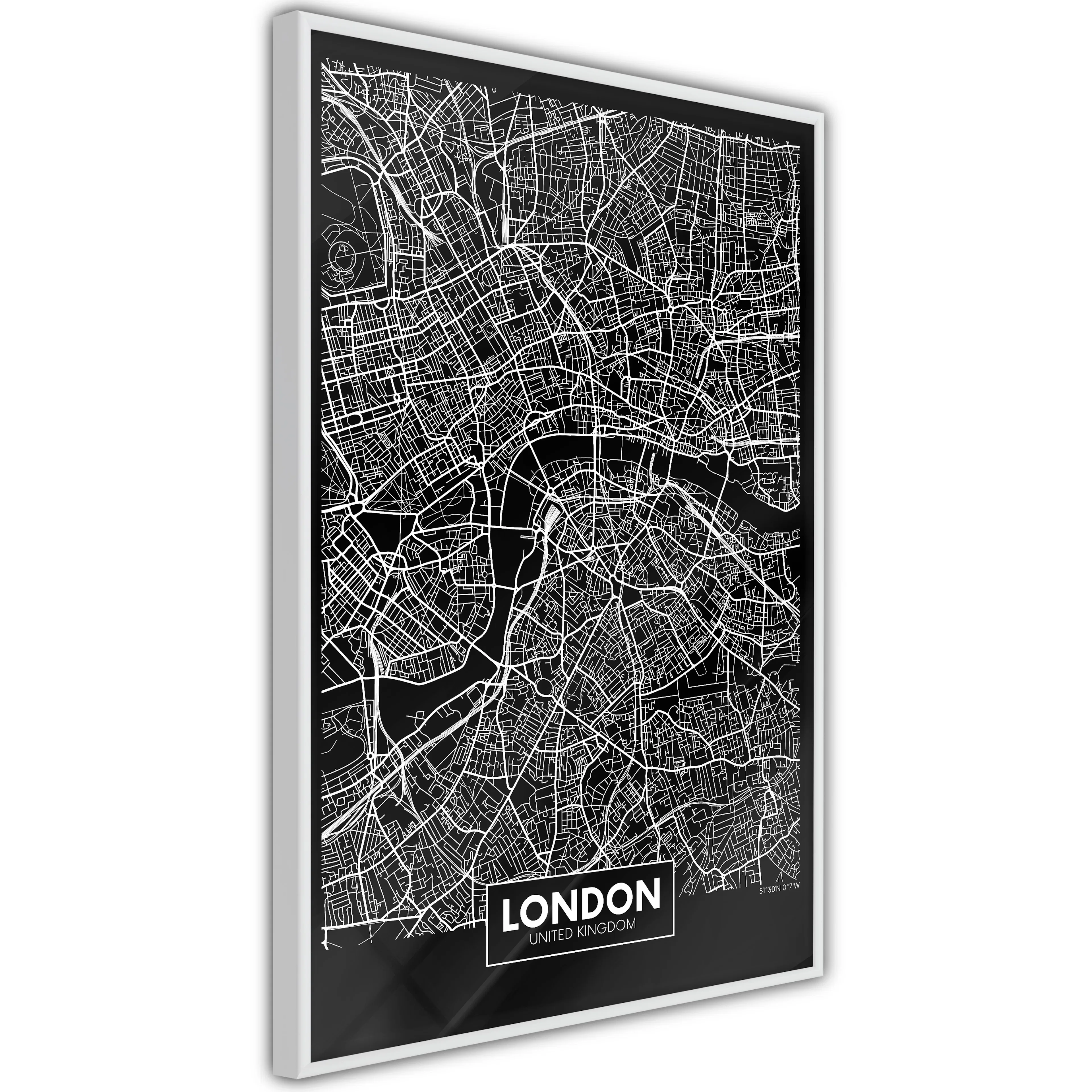 Poster Artgeist Affisch Dark Map of London