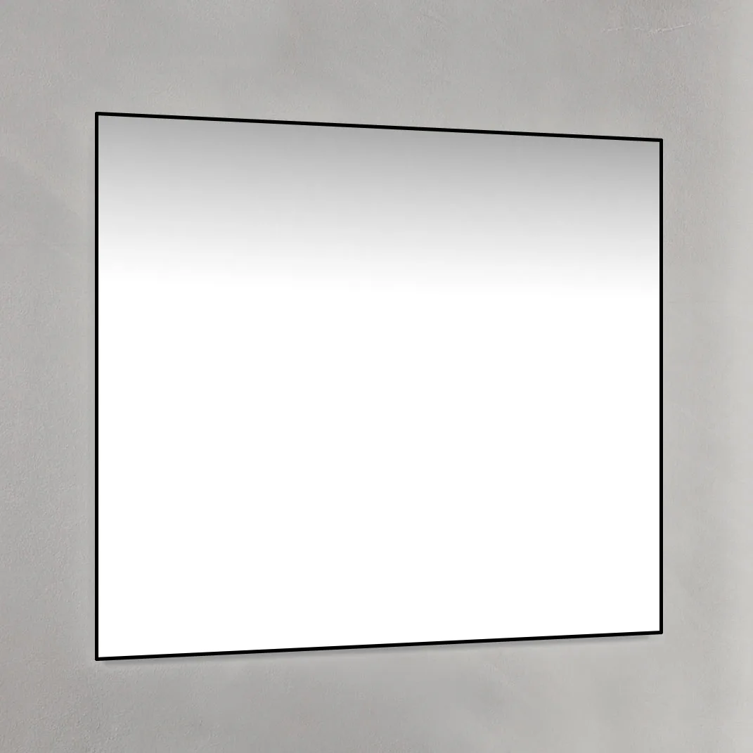 Spegel 80x70 Svart Ram Bredd: 800 mm, Mattsvart
