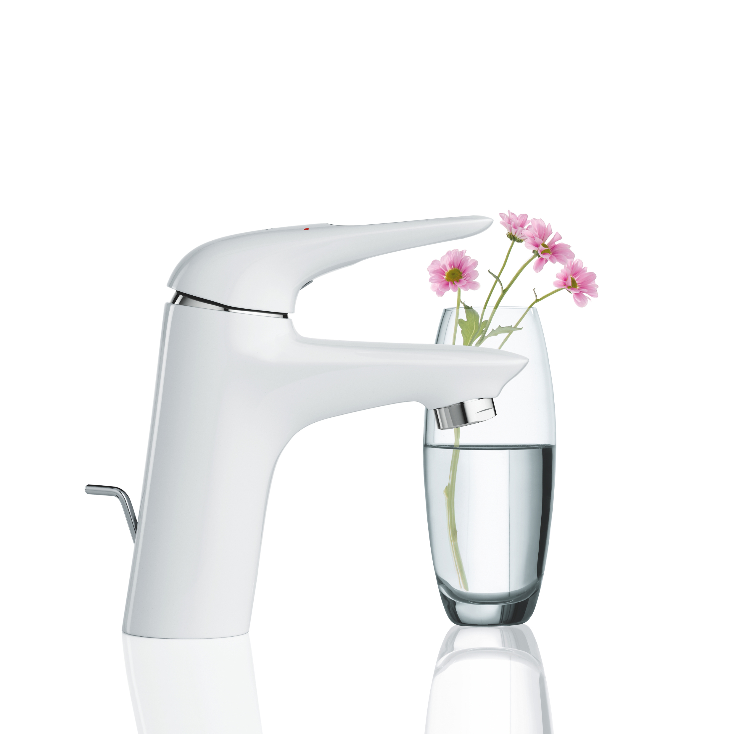 Tvättställsblandare Grohe Eurostyle Vit med Lyftventil