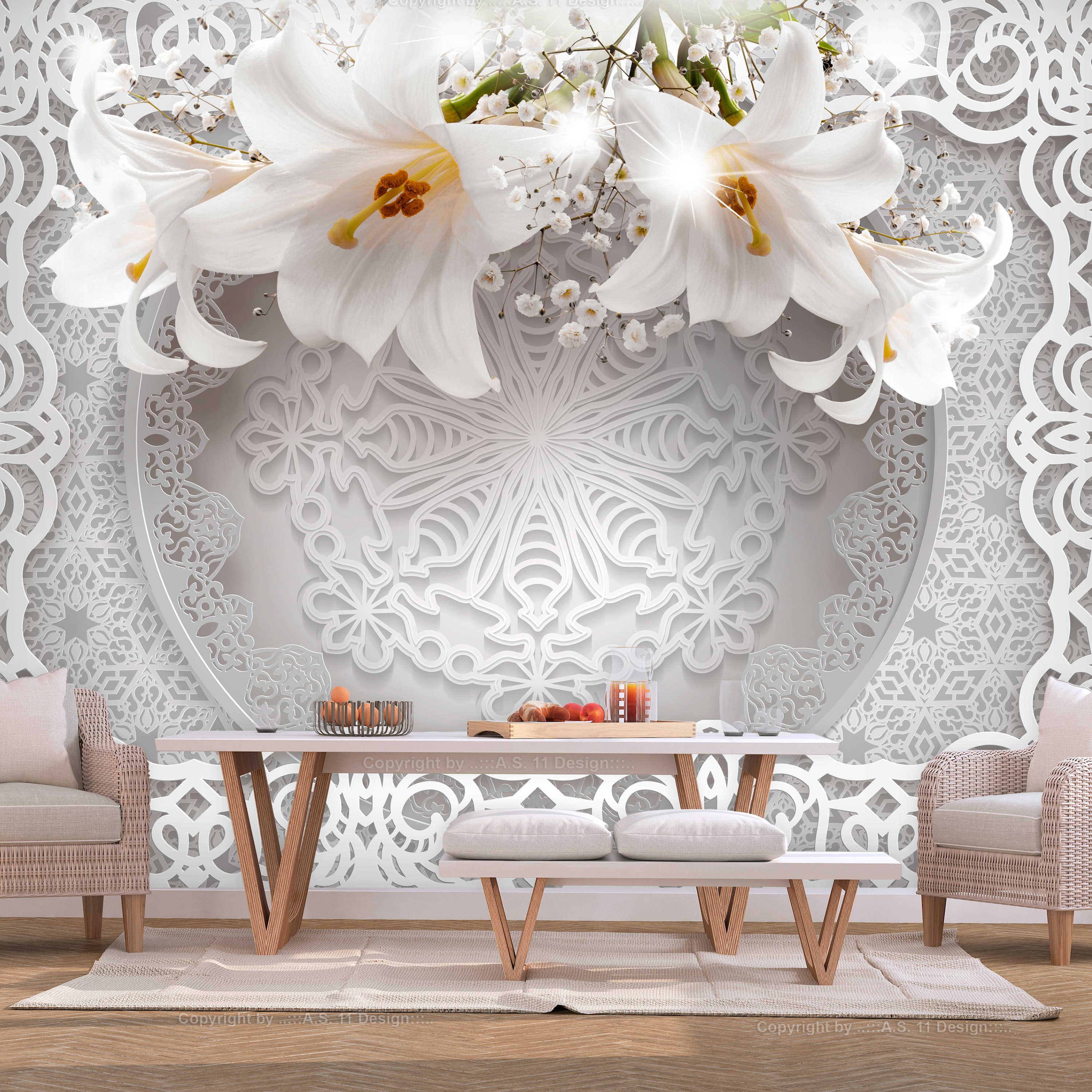 Fototapet Arkiio Lilies And Ornaments