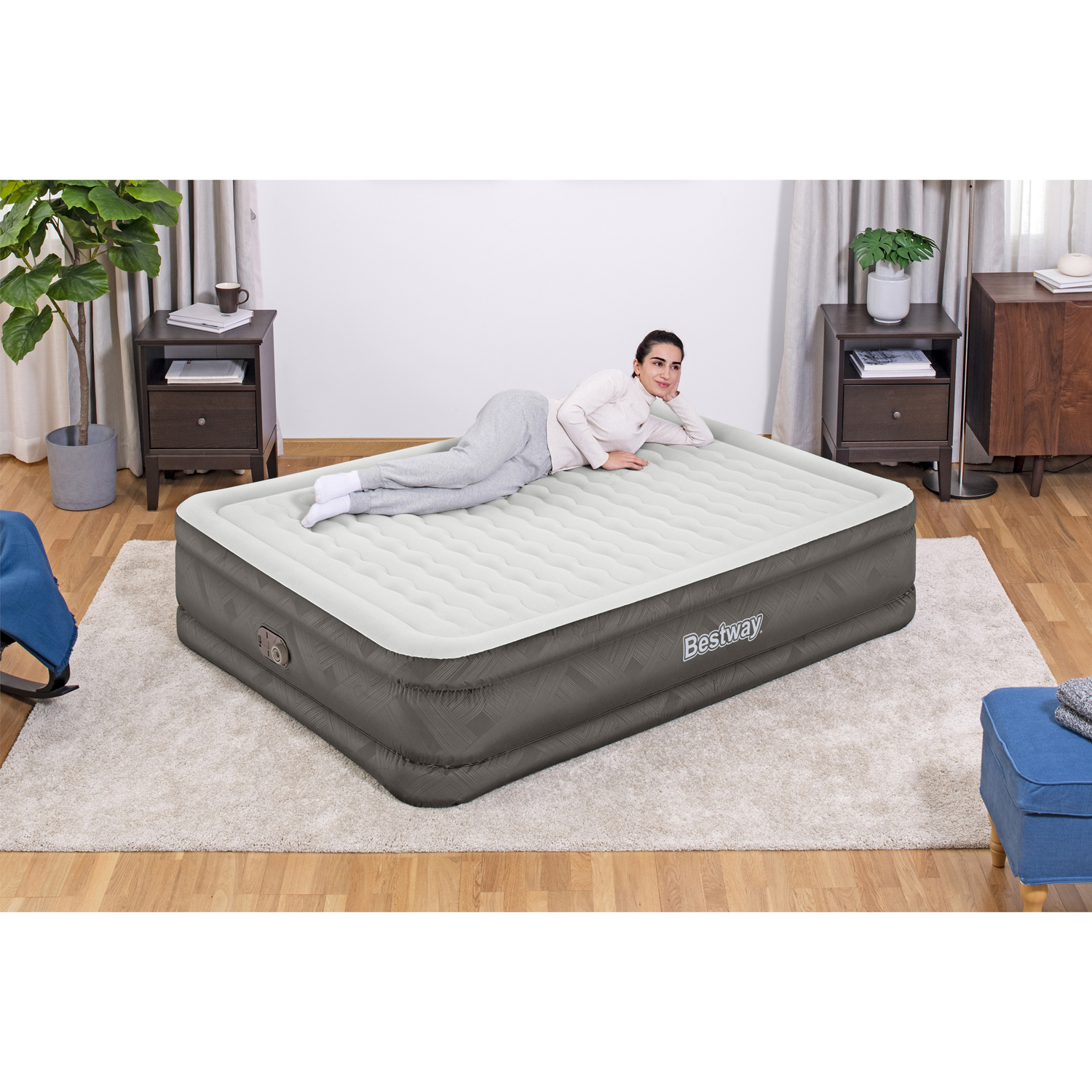 Luftmadrass Bestway Fortech 203 x 152m x 46 cm