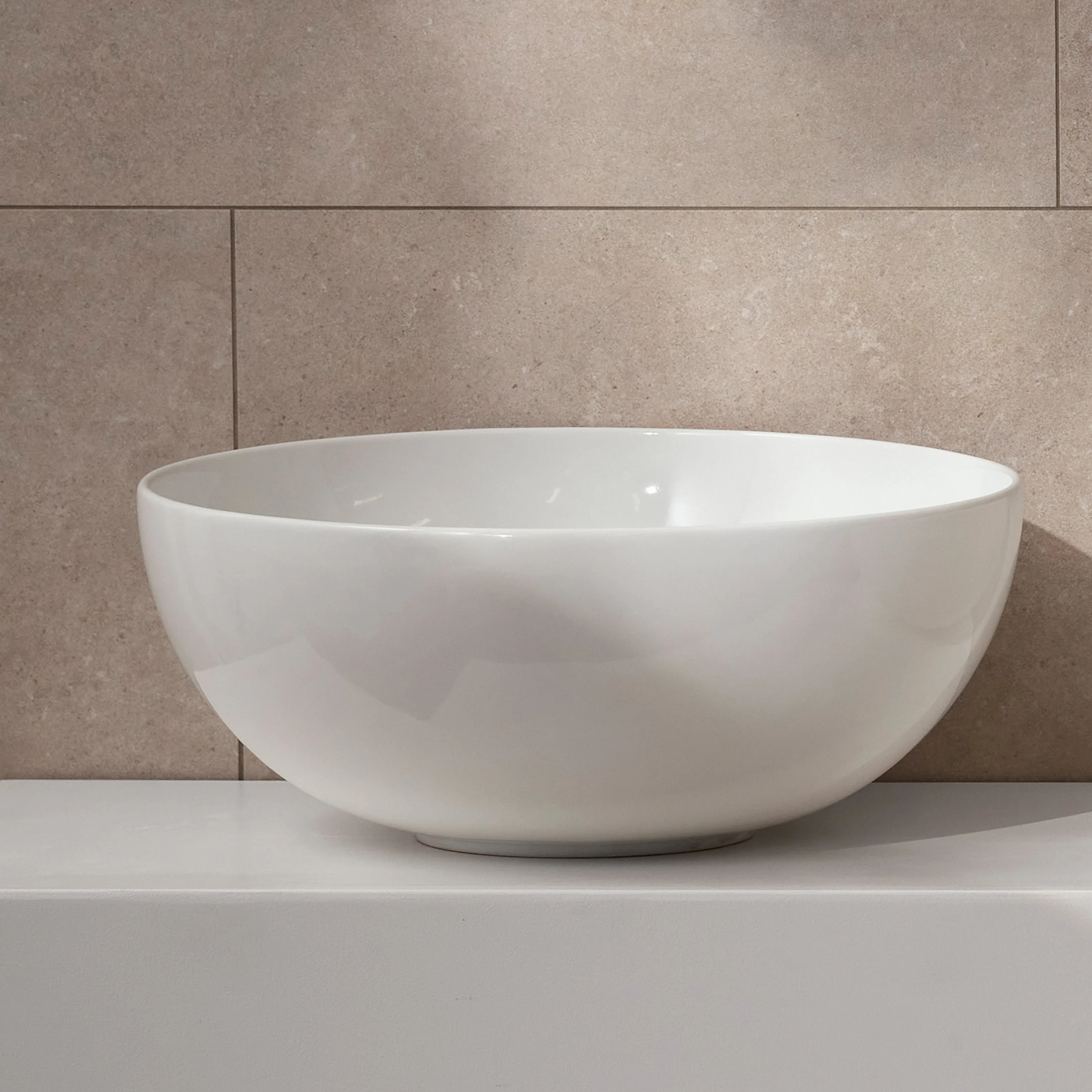 Handfat Bowl 40 fristående Blank Vit Vit