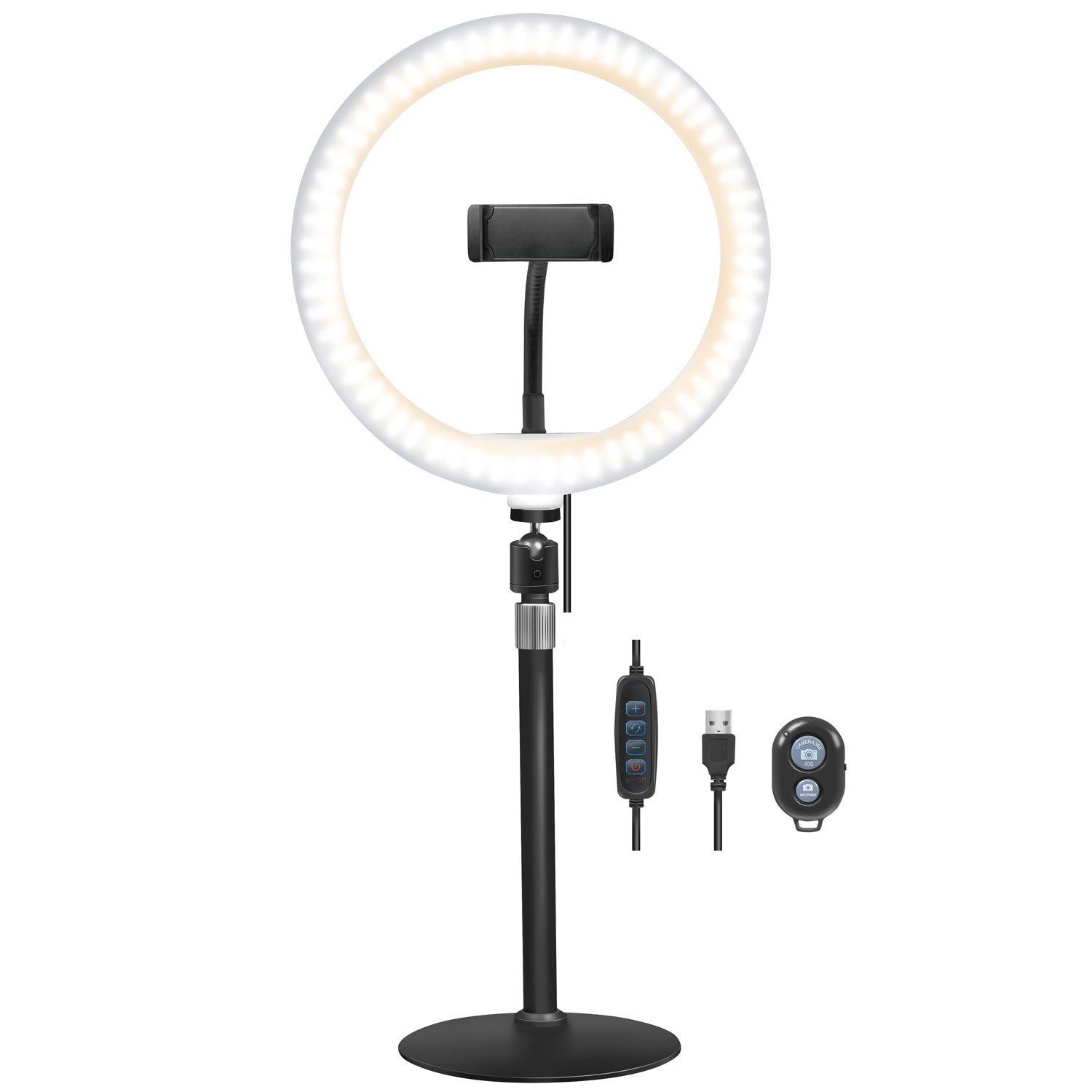Ljusring LogiLink För Smartphone Ø25cm Med Bordsstativ