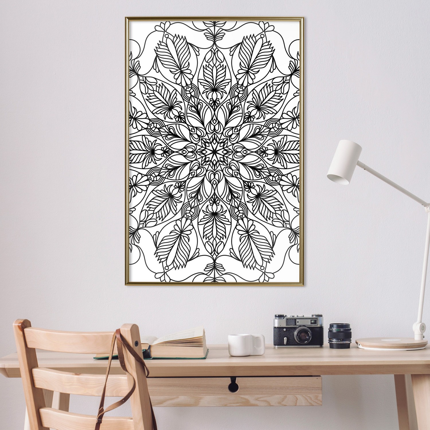 Poster Artgeist Affisch Black Mandala