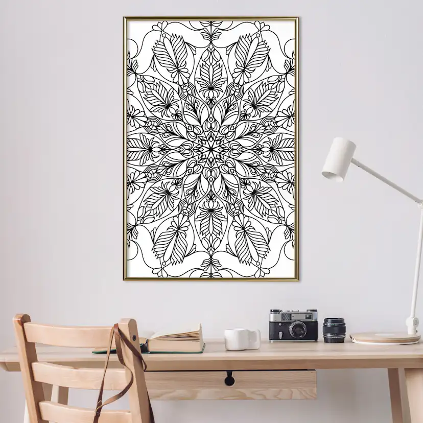 Poster Artgeist Affisch Black Mandala