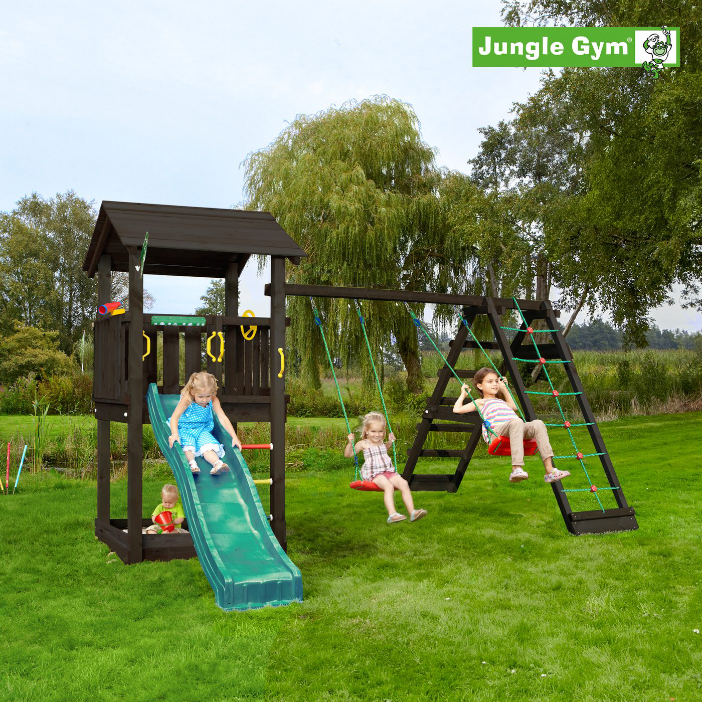 Lektorn Jungle Gym Casa Komplett Inkl Climb Module Xtra och Rutschkana