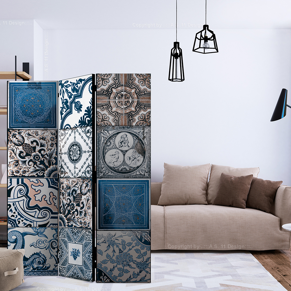 Rumsavdelare Arkiio Blue Arabesque 135x172 cm