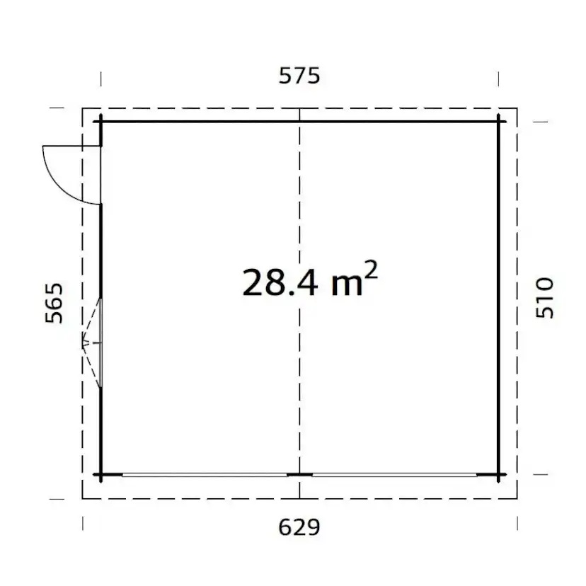 Garage Palmako Roger 28,4 m2 utan Port
