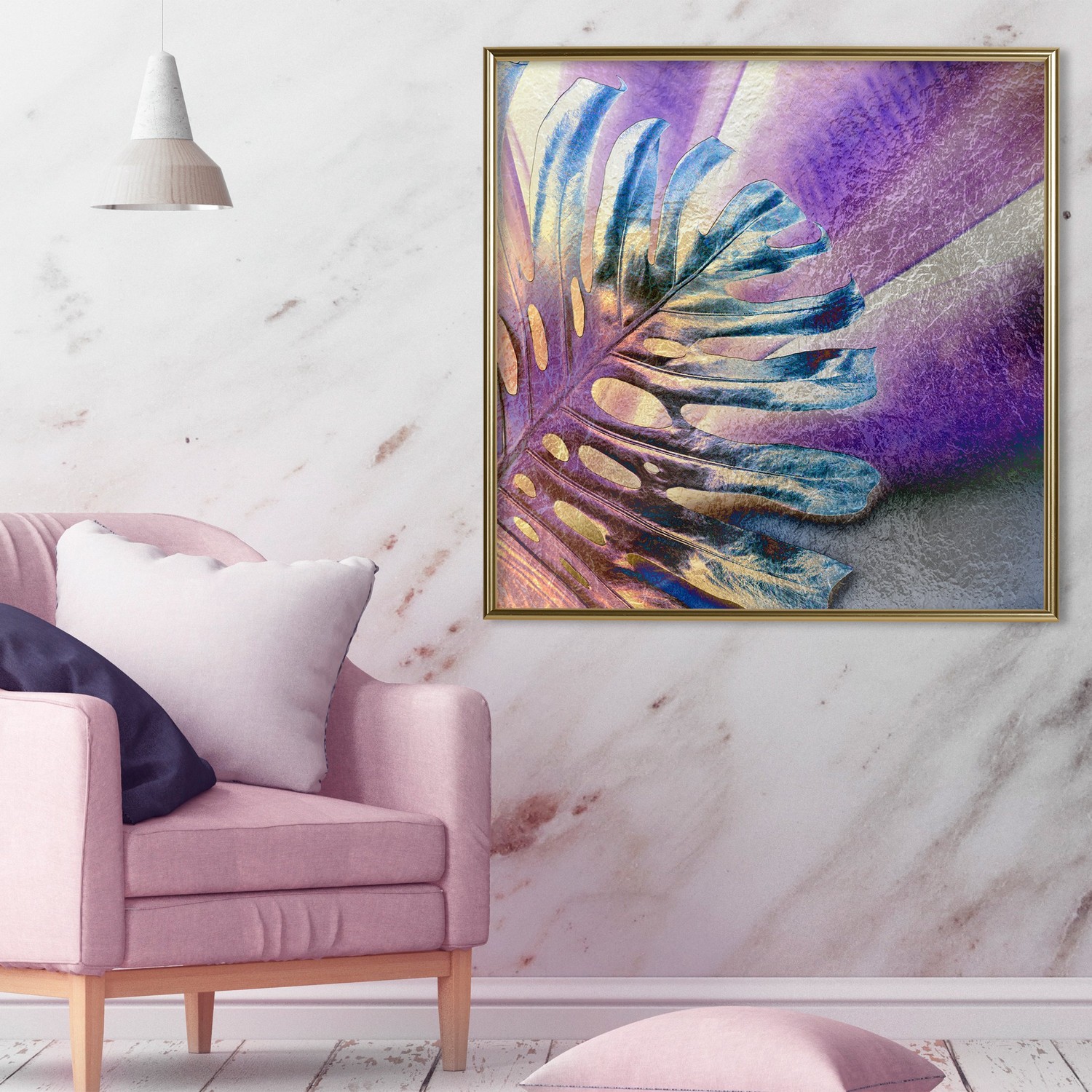 Poster Artgeist Affisch Colourful Monstera