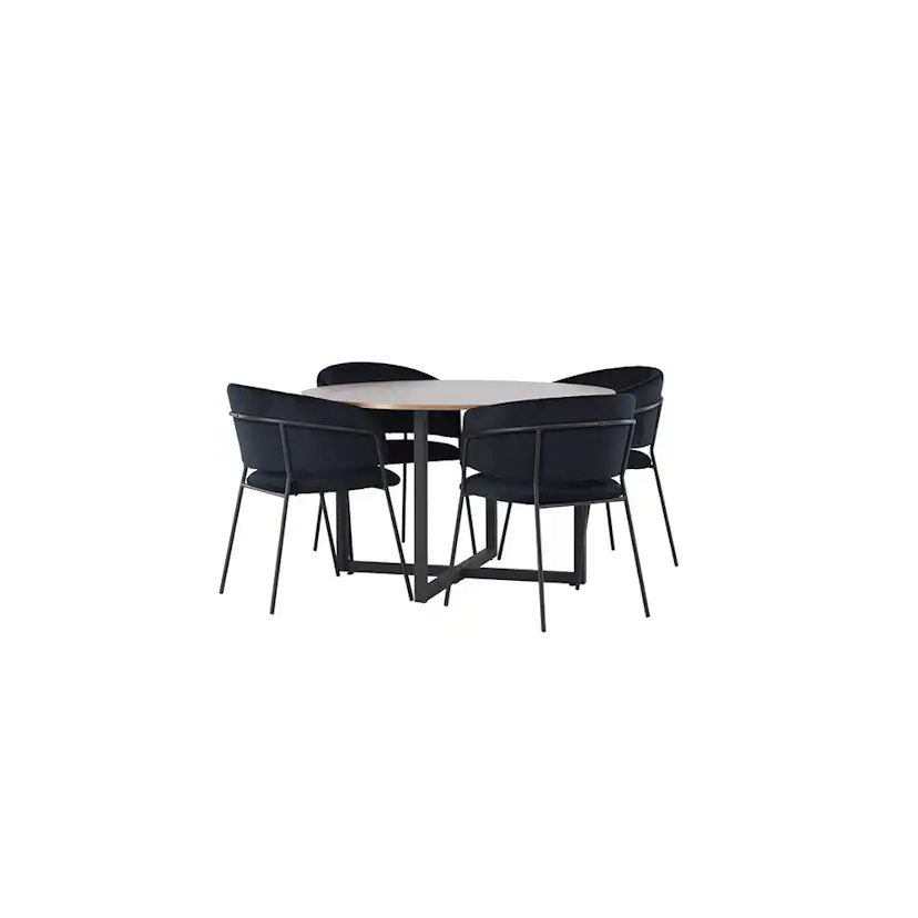 Matgrupp Venture Home Durango Ø120 cm med 4 st Selma stolar