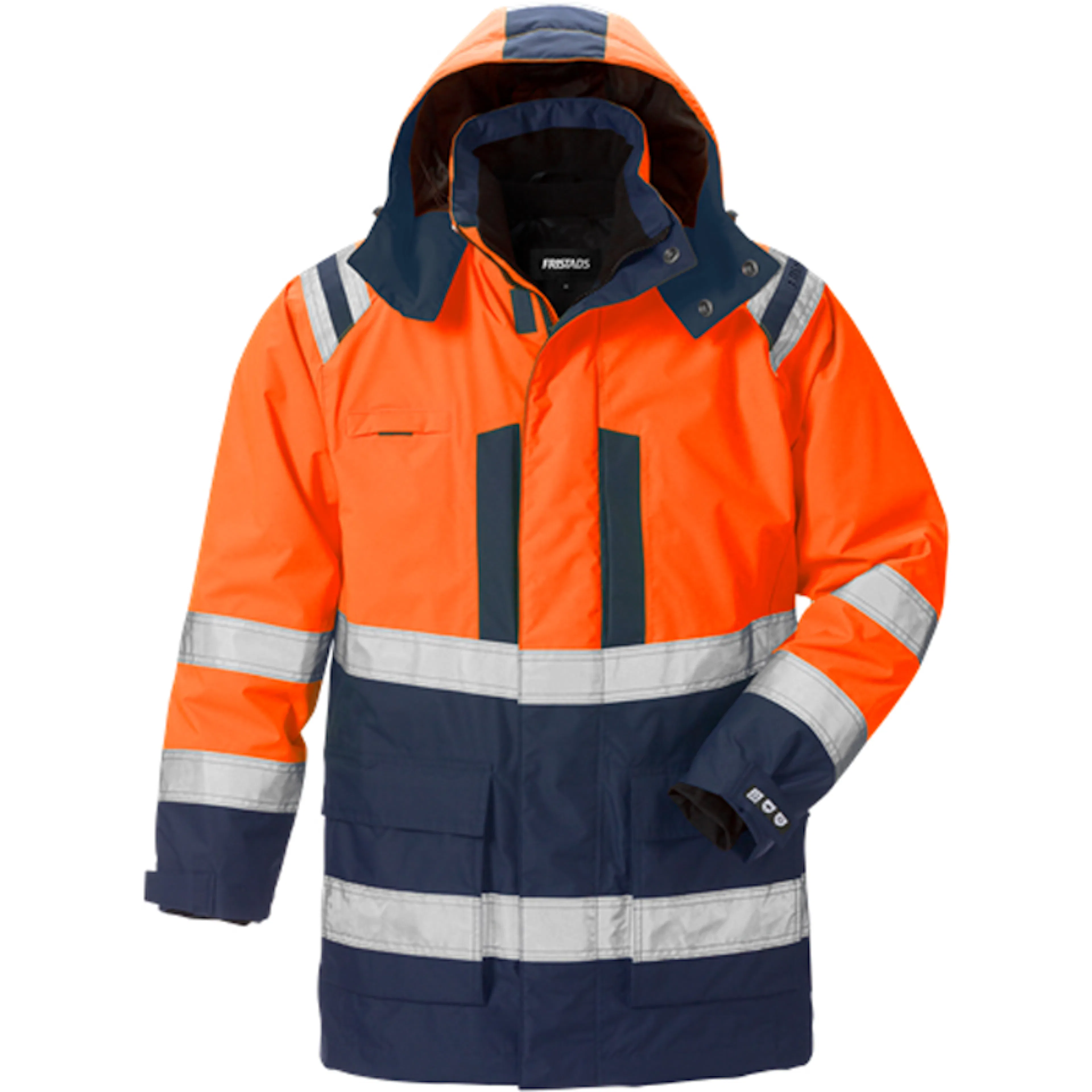 Varselorange/Marinblå