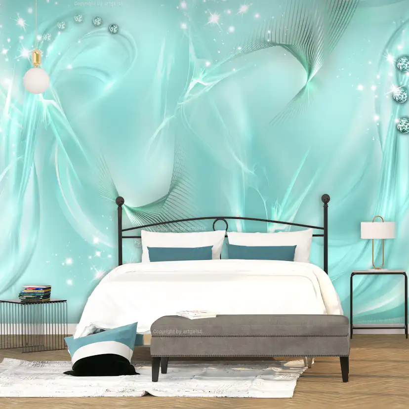 Fototapet Arkiio Självhäftande Enchanted Turquoise