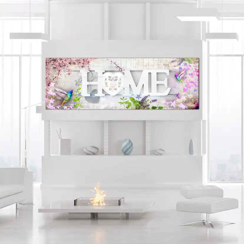 Tavla Arkiio Home and Hummingbirds Pink