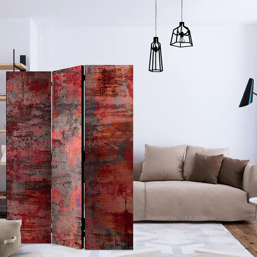 Rumsavdelare Skärmvägg Arkiio Red Metal 135x172 cm