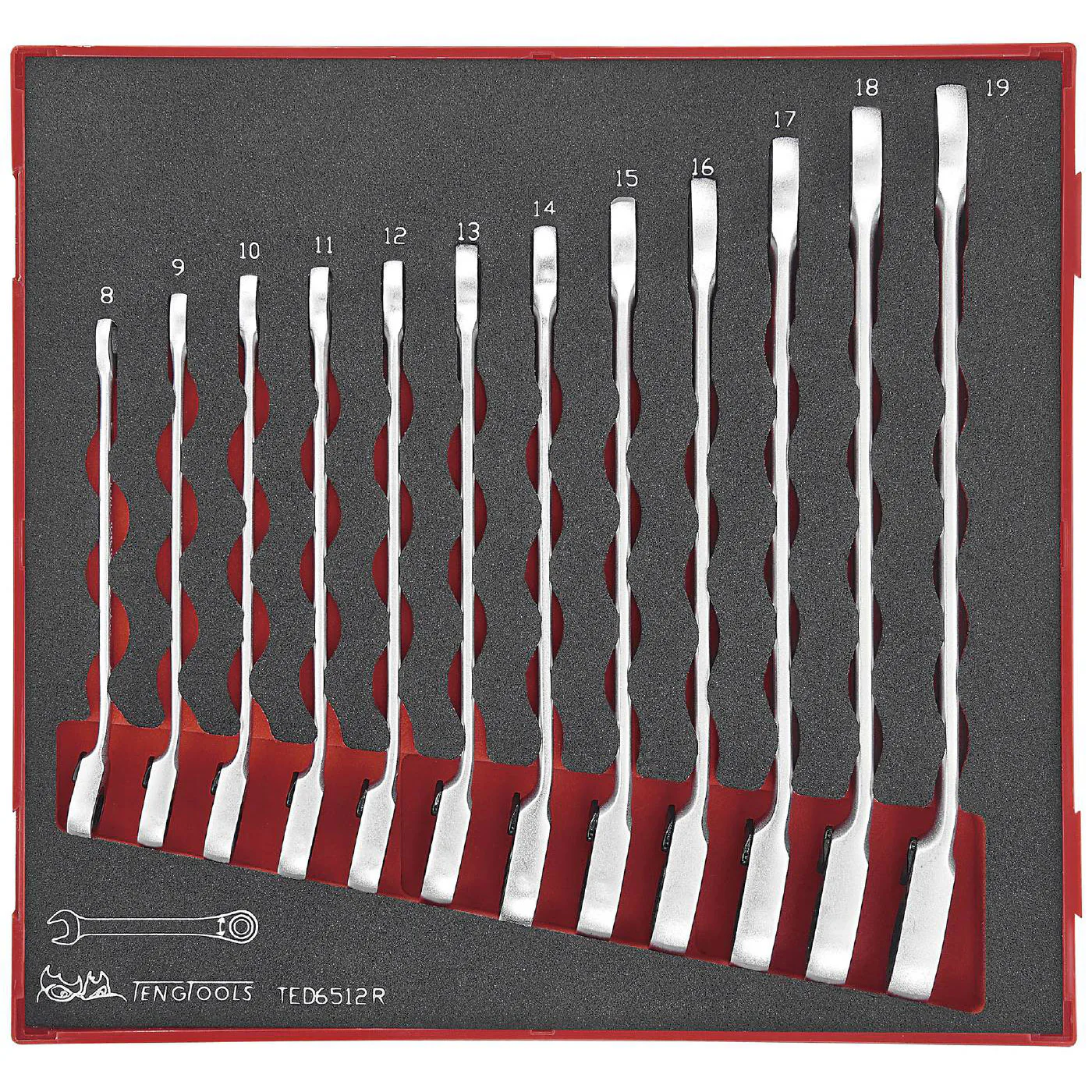 U-ringspärrnyckelsats 12 delar Teng Tools TED6512R